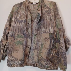 Vintage Liberty Realtree Camo Light‎ Jacket Mens Large Snap Hunting Made In USA